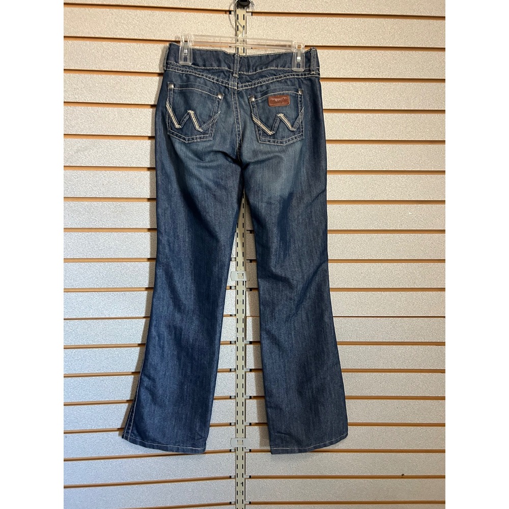 Wrangler Ultimate Riding Jeans Womens 3/4x32 Dark Wash Bootcut Denim Western